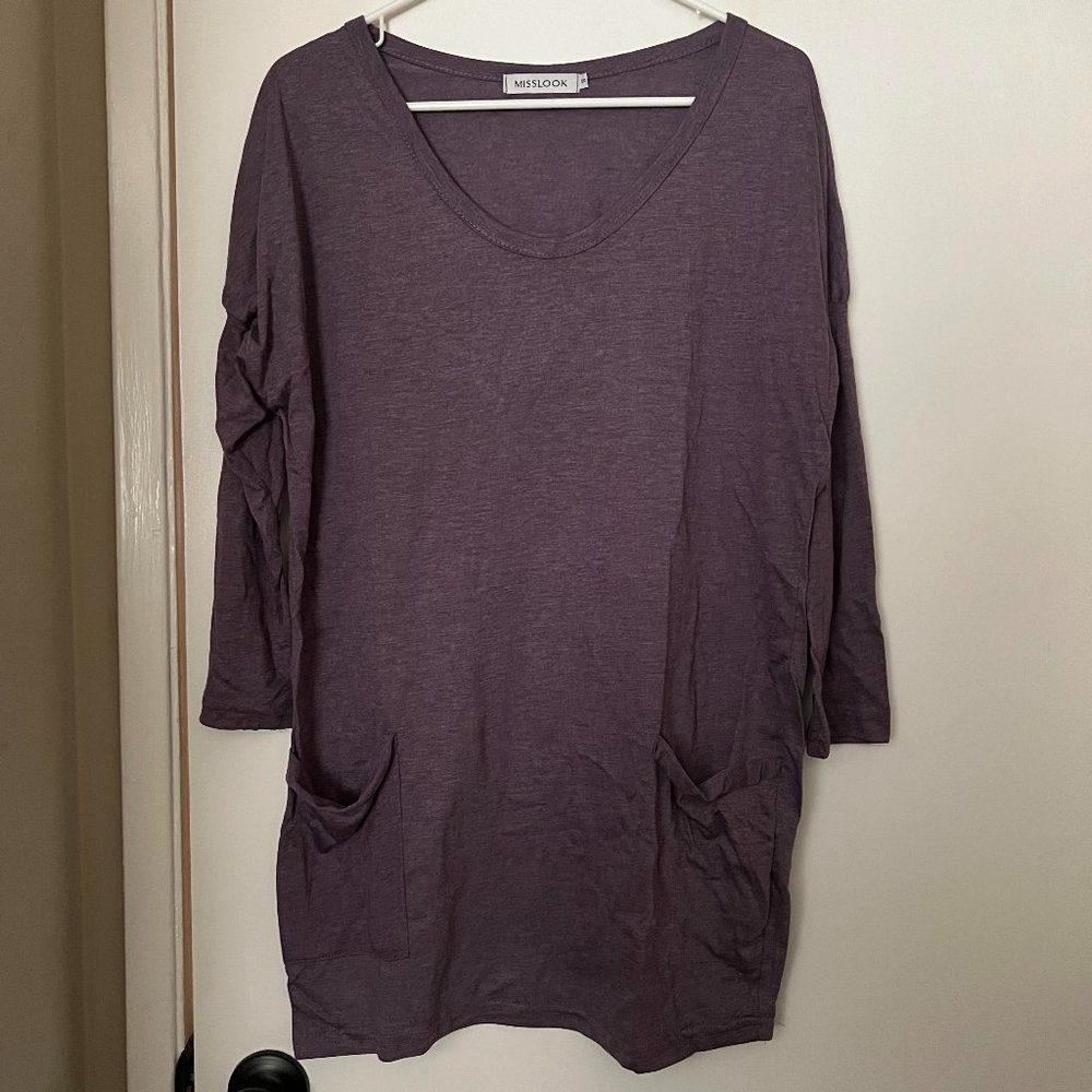 Misslook Purple Long Sleeve T-Shirt S